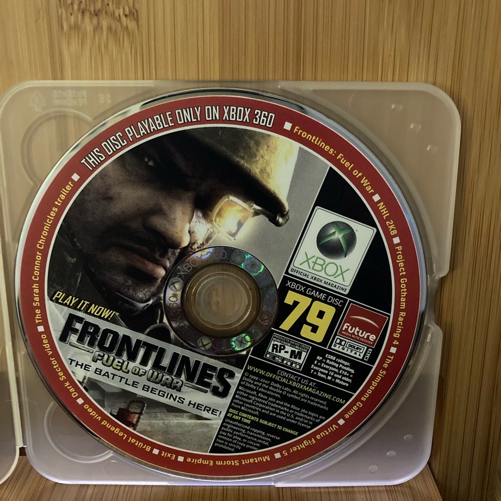 Xbox 360 Frontlines: Fuel of War demo disc
